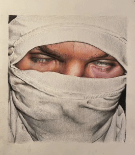 Zeichnung / Firestarter DIN A4, Colored pencil on paper 